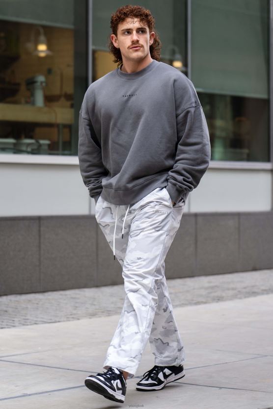 muži čierna 201 z mriežkových nohavíc YoungLA oblečenie X2044919