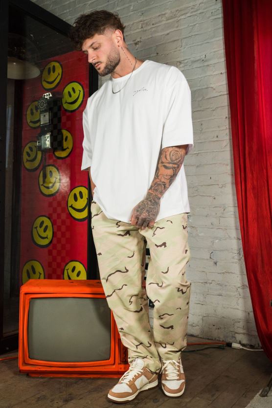 muži nočná kamufláž 201 z mriežkových nohavíc YoungLA oblečenie X2044922