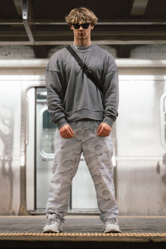 muži nočná kamufláž 201 z mriežkových nohavíc YoungLA oblečenie X2044922