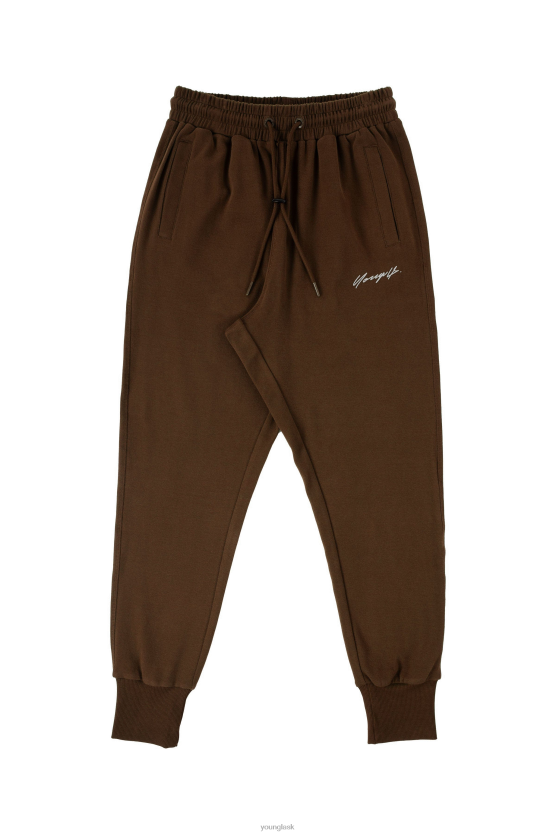 muži čokoládovo hnedá 228 cloud joggerov YoungLA oblečenie X2044874