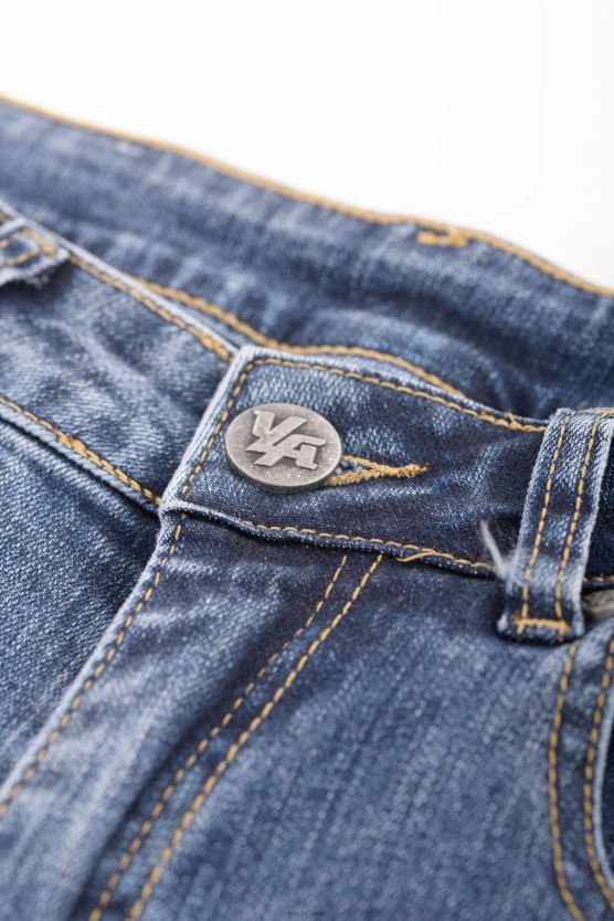 muži čierne umývanie Prispôsobené džínsy slim fit 607 YoungLA oblečenie X2044746