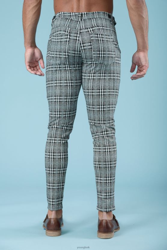 muži kaki 614 elegantné spoločenské nohavice YoungLA oblečenie X2044741