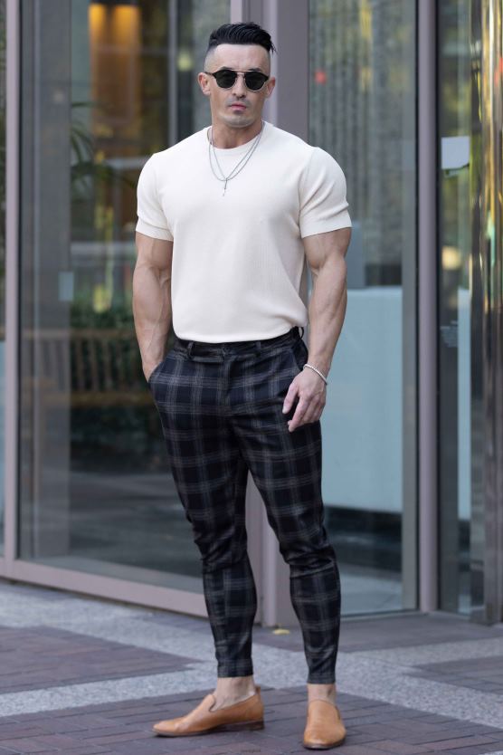 muži sivá 615 nových spoločenských nohavíc YoungLA oblečenie X2044752