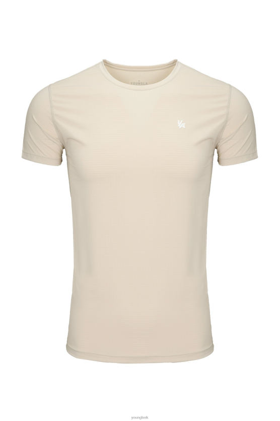 muži béžová 423 zephyr kompresný krátky rukáv YoungLA oblečenie X2044142