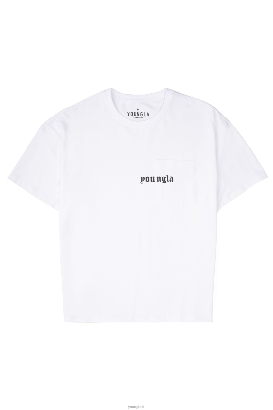 muži biely 416 večných vreckových tričiek YoungLA oblečenie X2044187