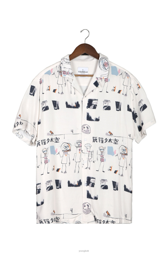 muži deti vo vesmíre 445 košele cabo vibez s potlačou YoungLA oblečenie X2044315
