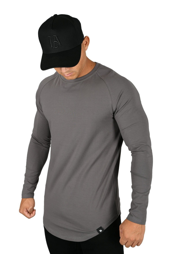 muži drevené uhlie 410 perfektných raglánových tričiek s dlhým rukávom YoungLA oblečenie X2044445