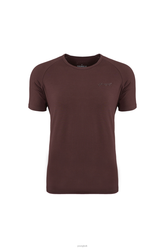 muži hnedá 422 vybavené delt tričko YoungLA oblečenie X2044382