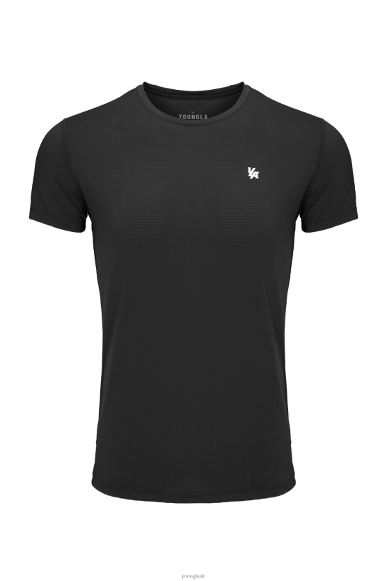 muži čierna 423 zephyr kompresný krátky rukáv YoungLA oblečenie X2044140