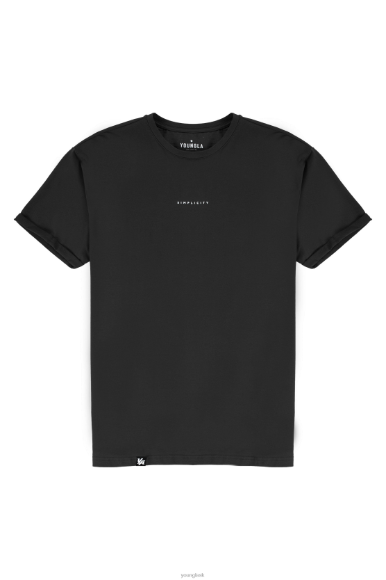 muži čierna 456 jednoduchých tričiek YoungLA oblečenie X2044404