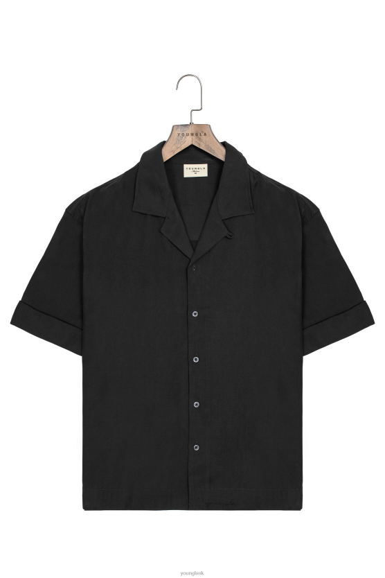 muži čierna 468 triednych košieľ YoungLA oblečenie X2044155