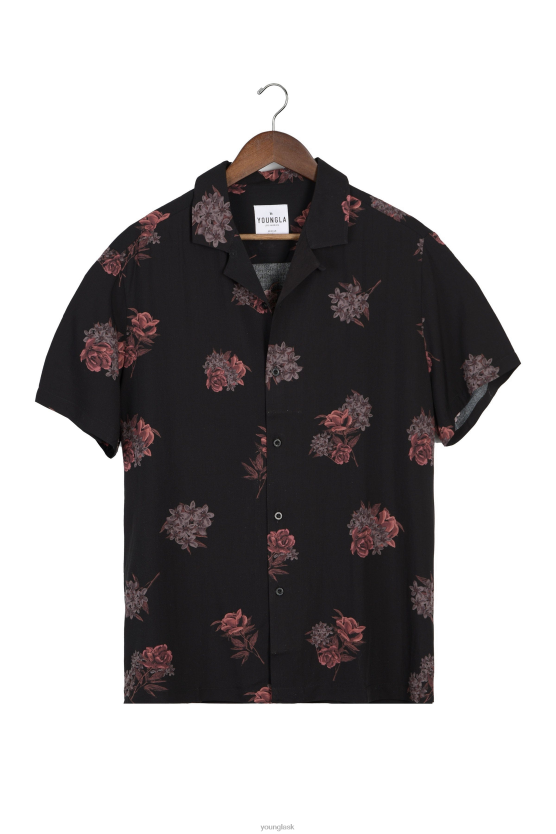 muži čierna esencia 445 košele cabo vibez s potlačou YoungLA oblečenie X2044312