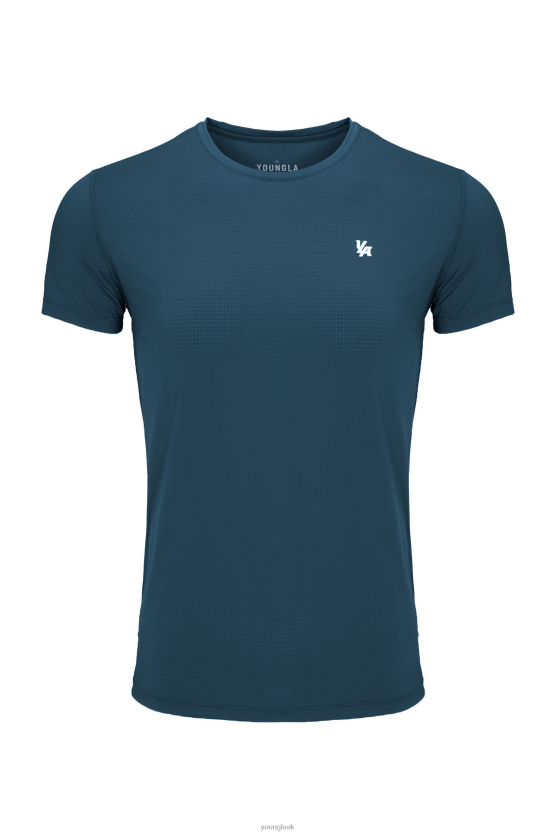 muži modrozelený 423 zephyr kompresný krátky rukáv YoungLA oblečenie X2044141