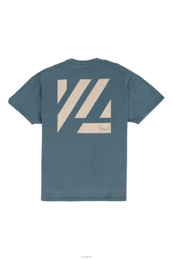 muži modrozelená umytá 413 nadrozmerných blokových košieľ YoungLA oblečenie X2044264