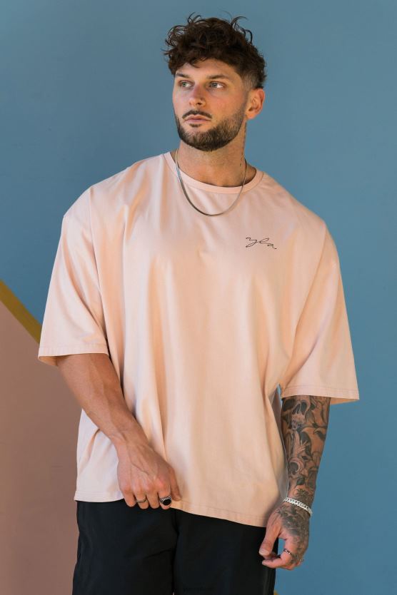 muži nebesky modré umývanie 464 skyline super veľkých tričiek YoungLA oblečenie X2044279