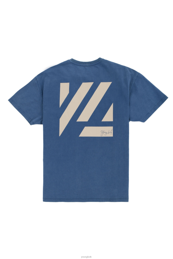 muži oceľovo modrá praná 413 nadrozmerných blokových košieľ YoungLA oblečenie X2044265