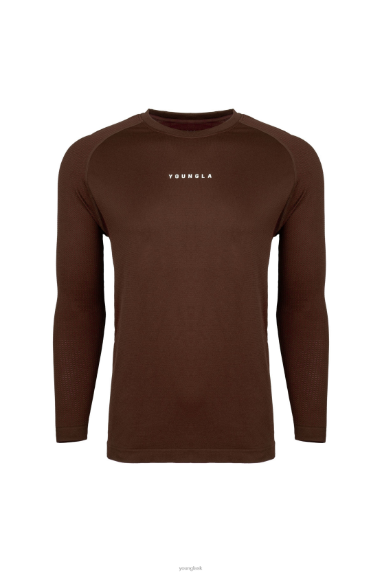 muži čokoládová slivka 823 kompresné dlhé rukávy novej generácie YoungLA oblečenie X2044360