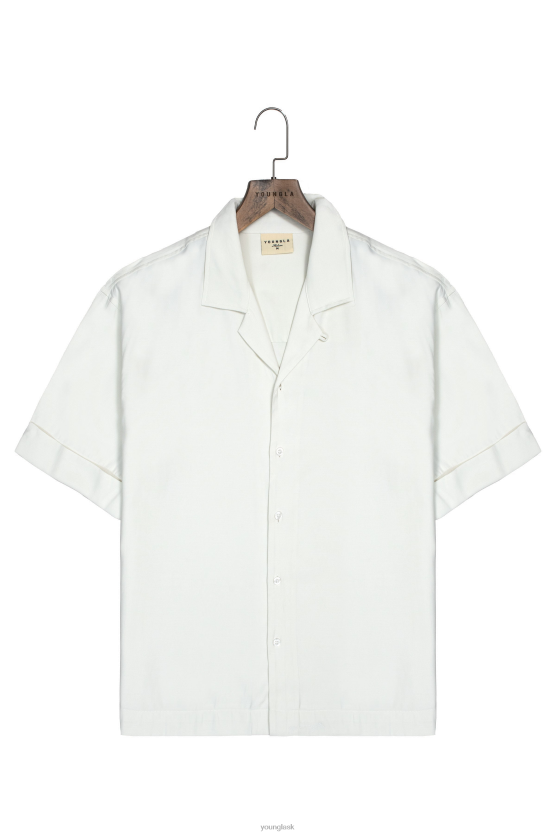 muži sivobiely 468 triednych košieľ YoungLA oblečenie X2044157