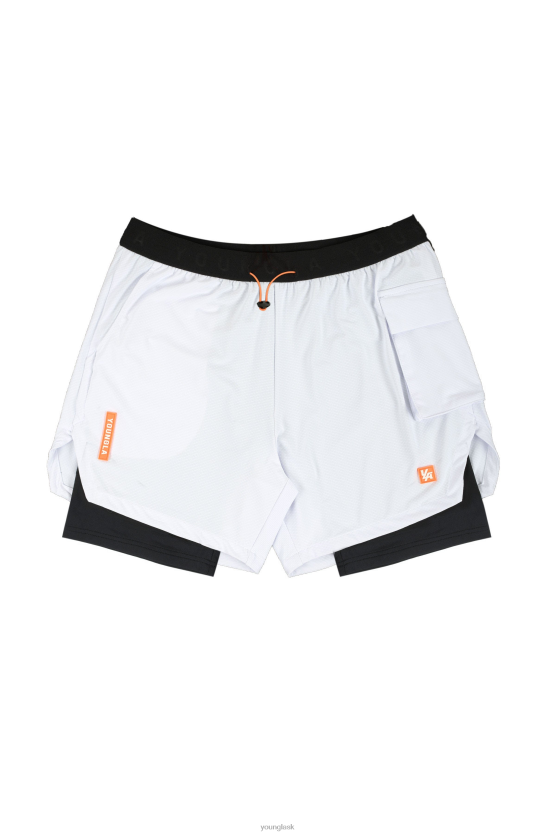 muži biely Kompresné šortky 121 performance line YoungLA oblečenie X2044634