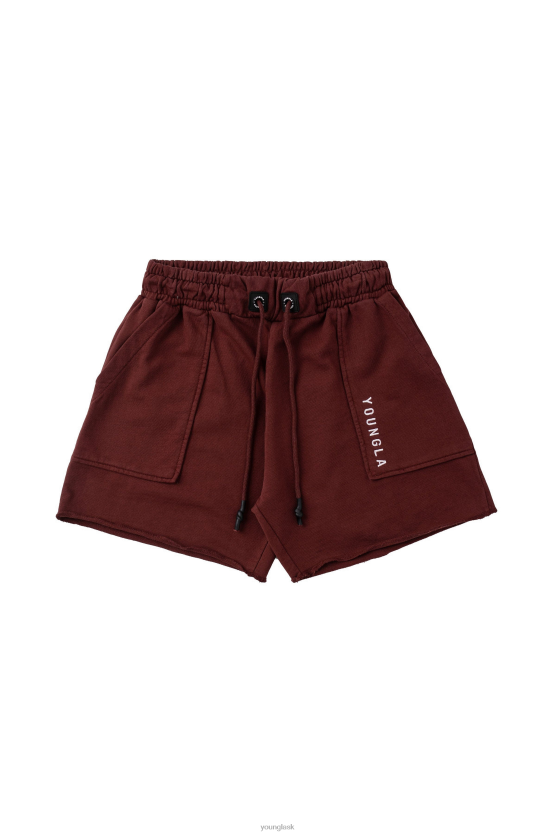 muži hnedé umývanie 106 vintage krátke šortky YoungLA oblečenie X2044622