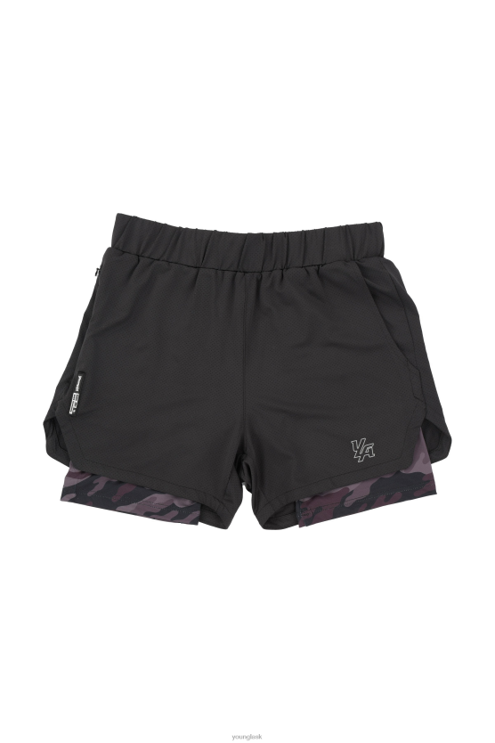 muži čierna/čierna kamufláž 105 kompresné šortky 2.0 YoungLA oblečenie X2044573