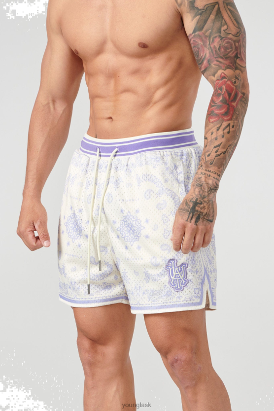 muži jemne fialová 132 neslávne známych bandanových šortiek YoungLA oblečenie X2044490