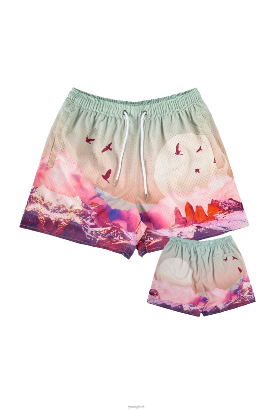 muži východ slnka sedona 141 blokové párty šortky YoungLA oblečenie X2044607