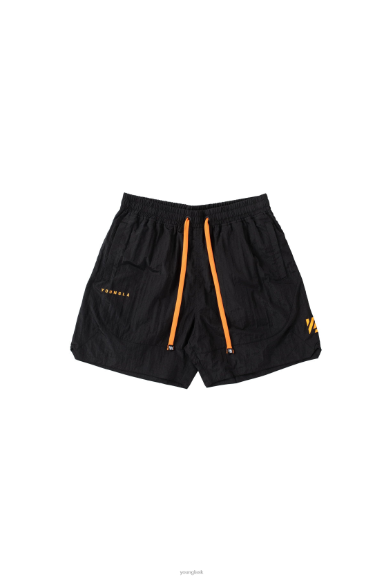 muži všetko čierne 109 retro šortky YoungLA oblečenie X2044593