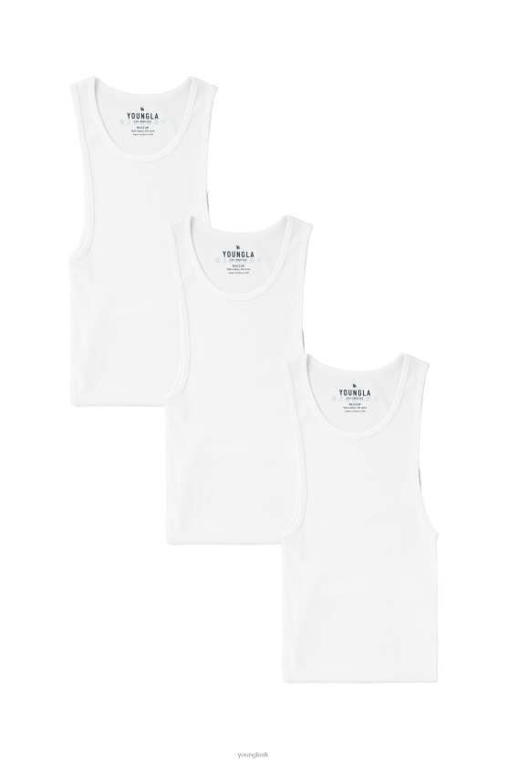 muži celé biele balenie 340 manželiek - 3 balenie YoungLA oblečenie X20441