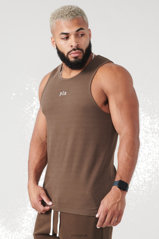 muži hnedé umývanie 310 tankov san diego YoungLA oblečenie X204442