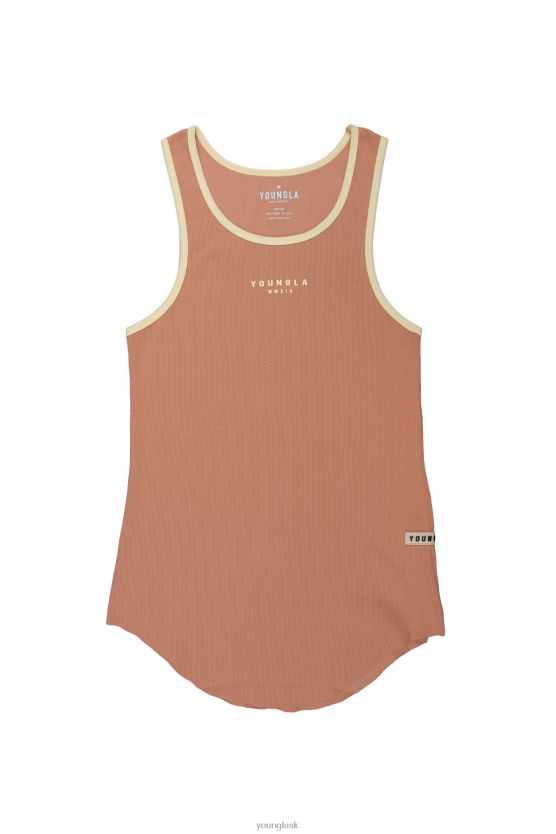 muži losos 313 raketových rebrových nádrží YoungLA oblečenie X204448