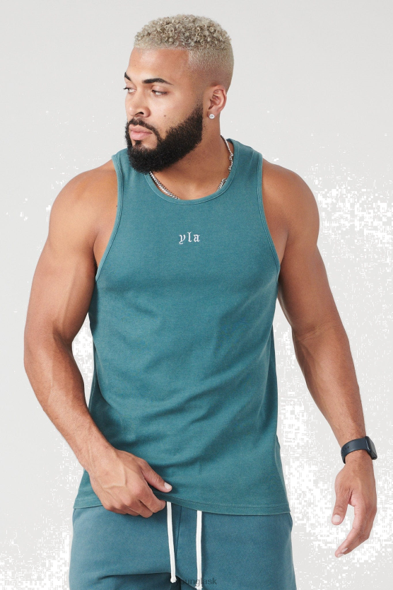 muži modrozelené umývanie 310 tankov san diego YoungLA oblečenie X204446