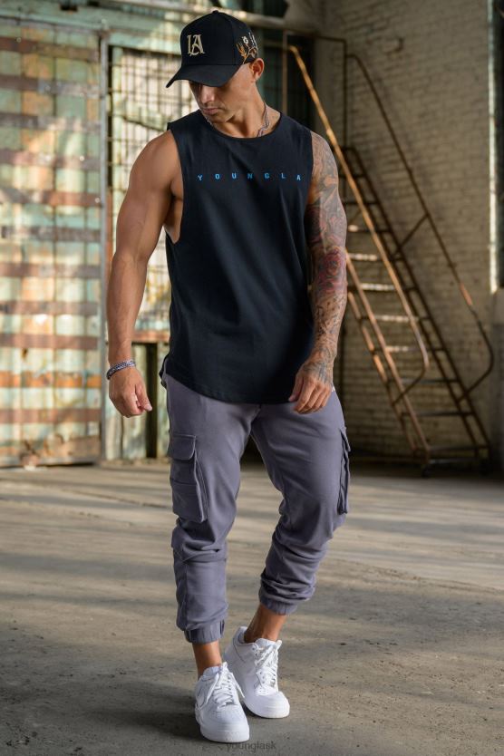 muži svetlo šedá 332 nekonečných svalových nádrží YoungLA oblečenie X204465