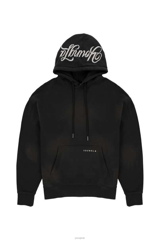 muži fialové umývanie 549 fantómové mikiny s kapucňou YoungLA oblečenie X2044768