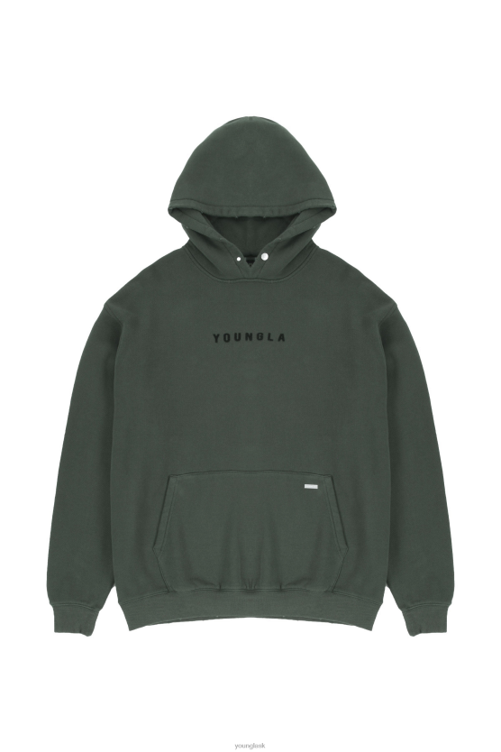 muži lesná zelená umývať 535 mikiny s kapucňou monarch YoungLA oblečenie X2044840