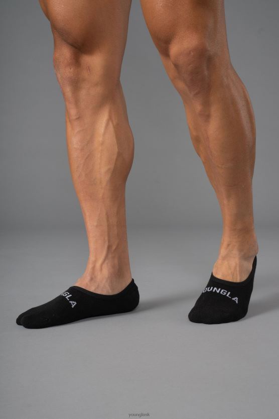 muži čierna 711 no show ponožky 3-bal YoungLA príslušenstvo X2044992