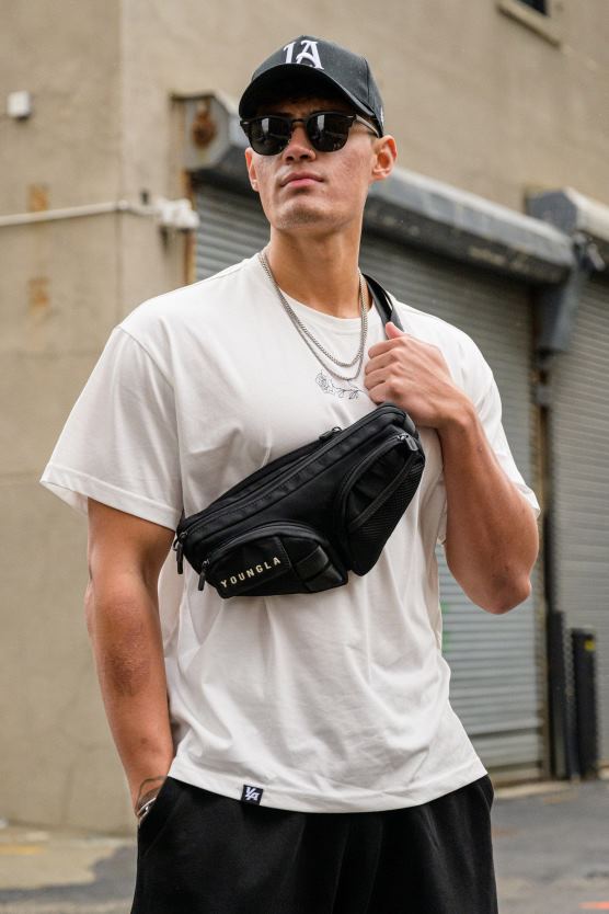 muži čierna 750 mach 1 cross body tašky YoungLA príslušenstvo X2044974