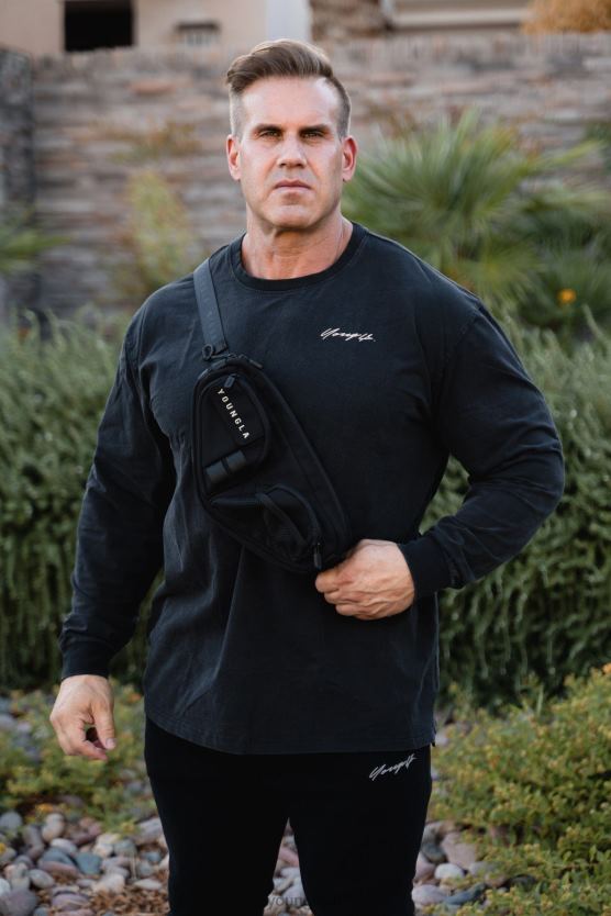 muži sivobiely 750 mach 1 cross body tašky YoungLA príslušenstvo X2044975