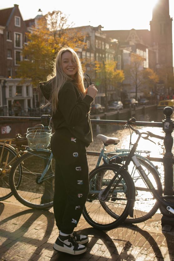 ženy čierna w203 zimné kvitnúce joggery YoungLA oblečenie X20441118