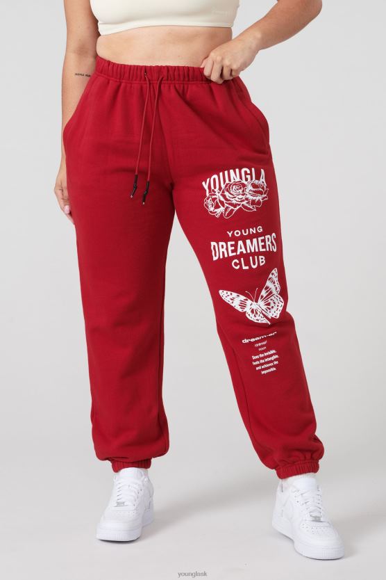 ženy sýto červené w211 dreamer joggers YoungLA oblečenie X20441122