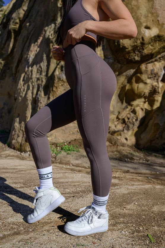 ženy slivková hľuzovka W214 power legíny YoungLA oblečenie X20441164