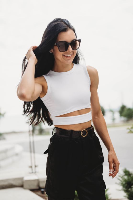 ženy biely W302 sashe tielko YoungLA oblečenie X20441042