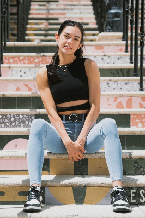 ženy čierna W302 sashe tielko YoungLA oblečenie X20441044