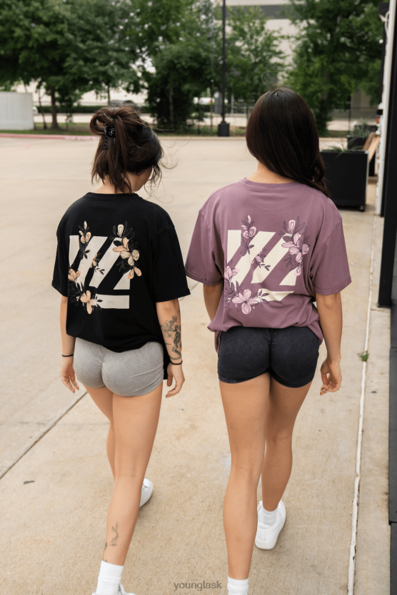 ženy čierna W424 blok oversized tričko YoungLA oblečenie X20441081