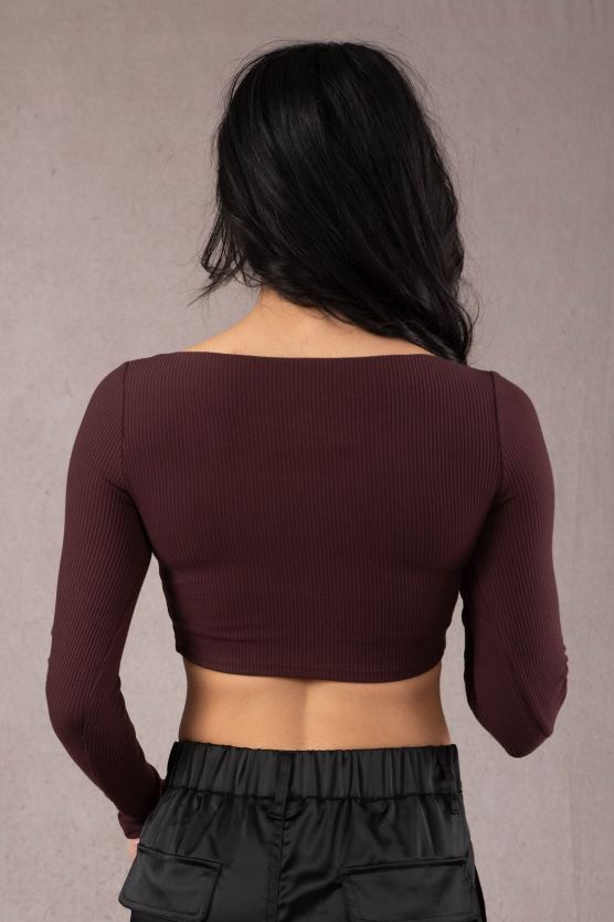 ženy čierna orezaný top w419 grace YoungLA oblečenie X20441046