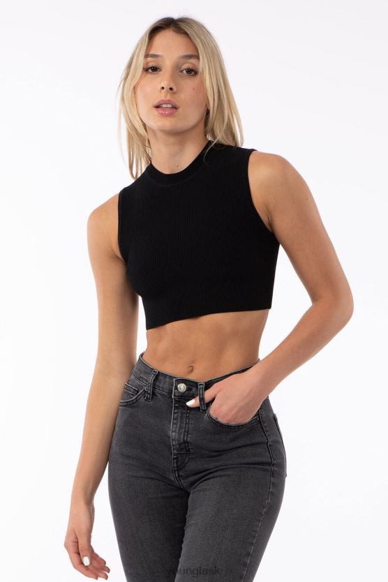 ženy modrá hmla W301 obrysová rebrovaná nádrž YoungLA oblečenie X20441049