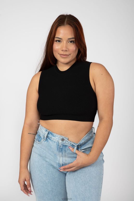 ženy modrá hmla W301 obrysová rebrovaná nádrž YoungLA oblečenie X20441049