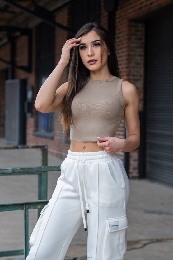 ženy pražená mandľa w314 - tielko flexrib YoungLA oblečenie X20441061