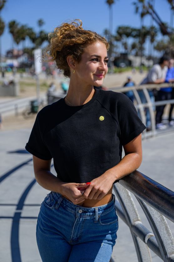 ženy prašná fialová W411 tričko s raglánovým skrátením YoungLA oblečenie X20441052