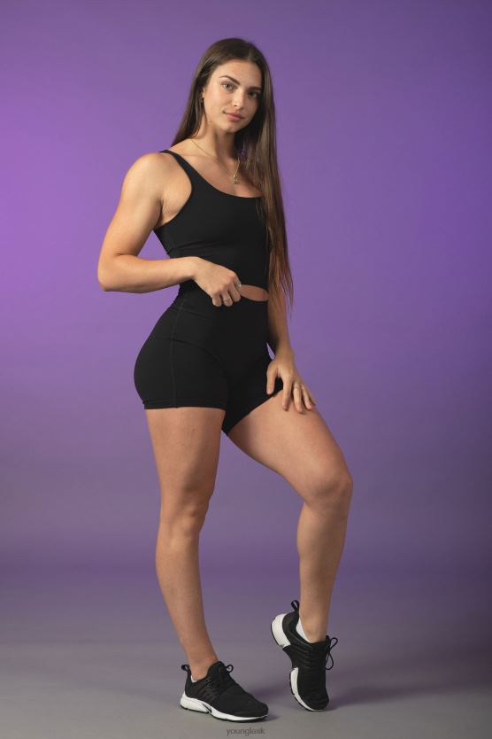 ženy čierna dahlia w110 motorkárske šortky na vyššiu úroveň 3\" YoungLA oblečenie X20441116